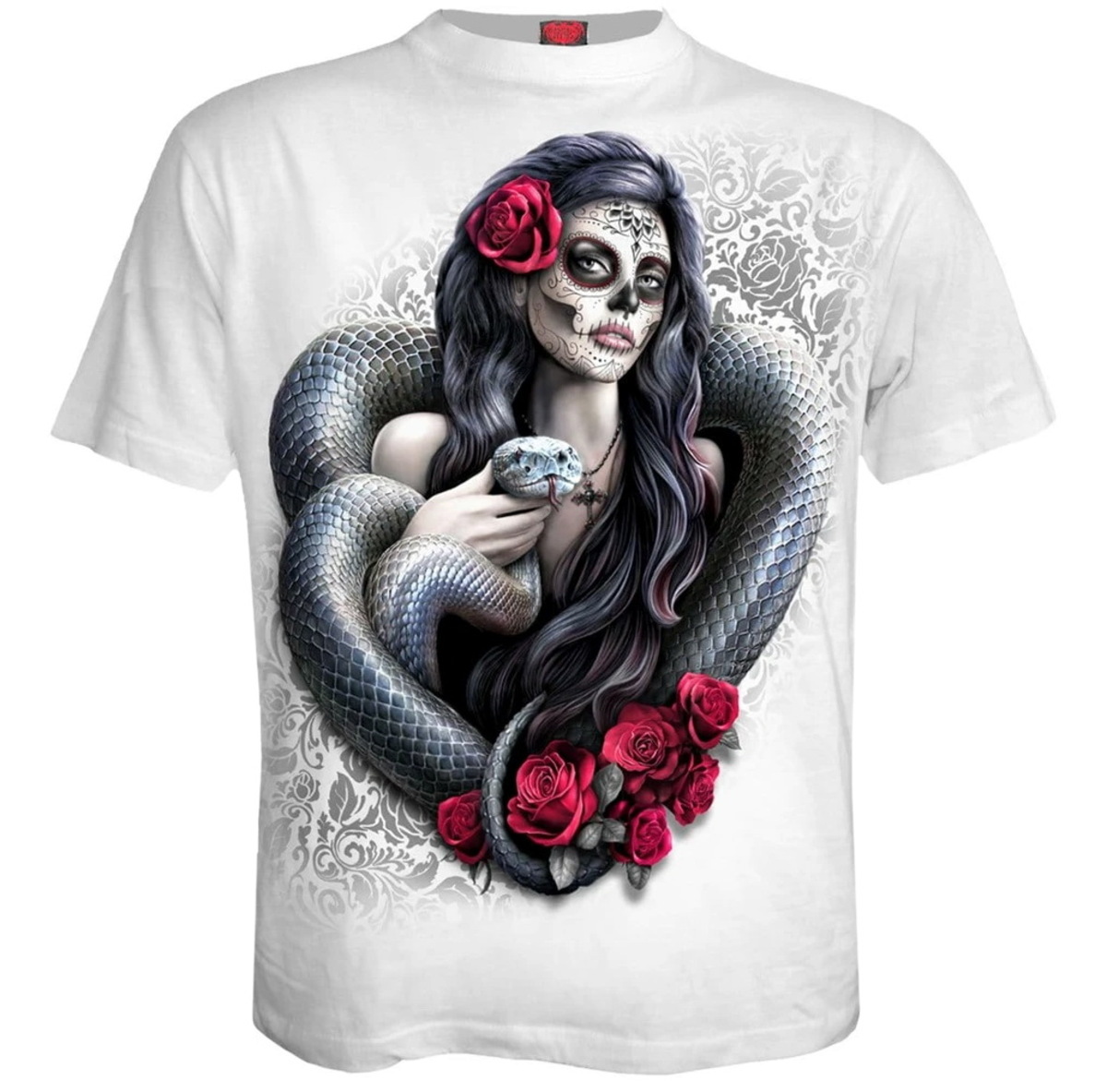 Men's T-shirt SPIRAL - DOTD SNAKE - White S